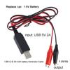USB to 1.5V Power Cable for Clock Thermometer LED Toys and more device 2M
