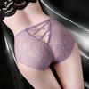 Big Size Ladies Summer Hot Lace Hollow No Mark Cotton Crotch Waist Triangle Briefs