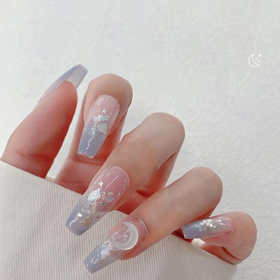 

20 шт. декоративная смола изысканный блестящий визуальный эффект луна маникюр своими руками украшения для ногтей дизайн ногтей украшения синий