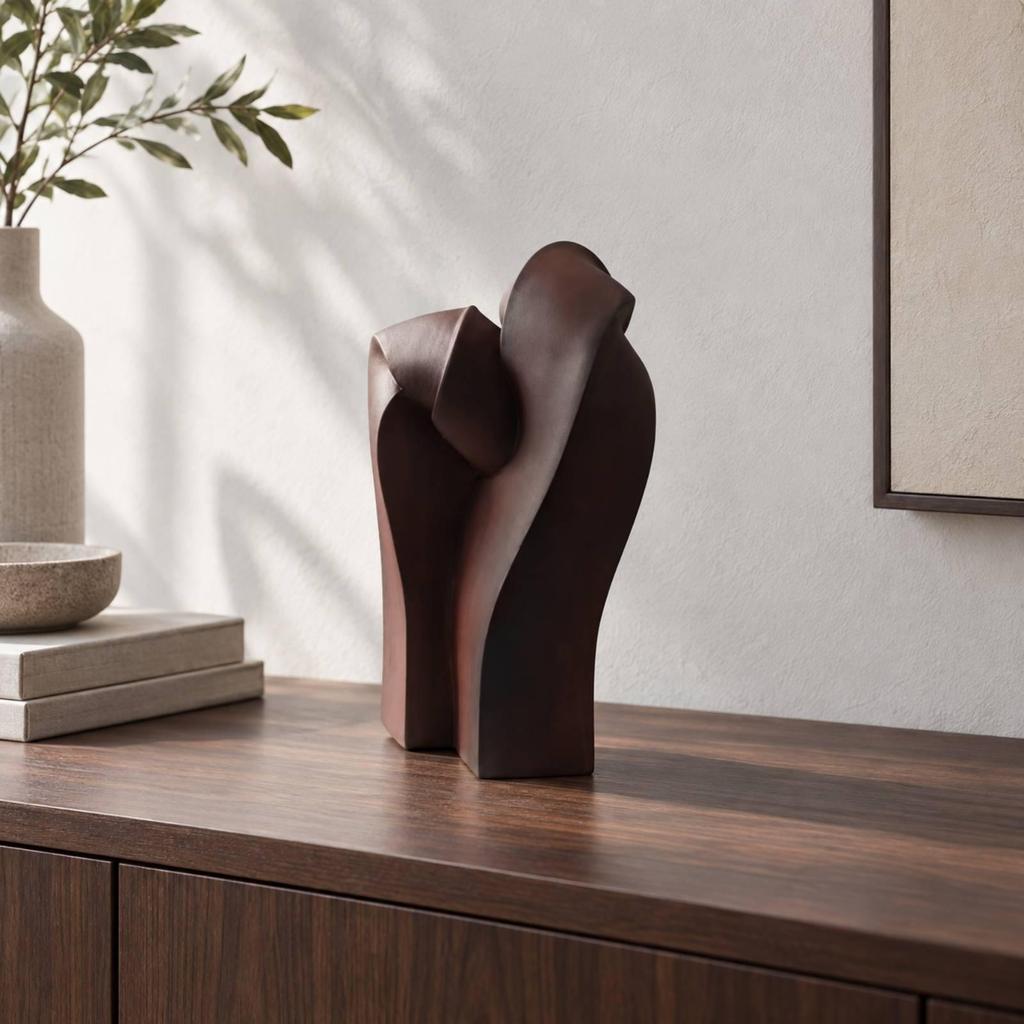 Abstract Twisted Decorative Sculpture Contemporary for Entryway, Reception Area