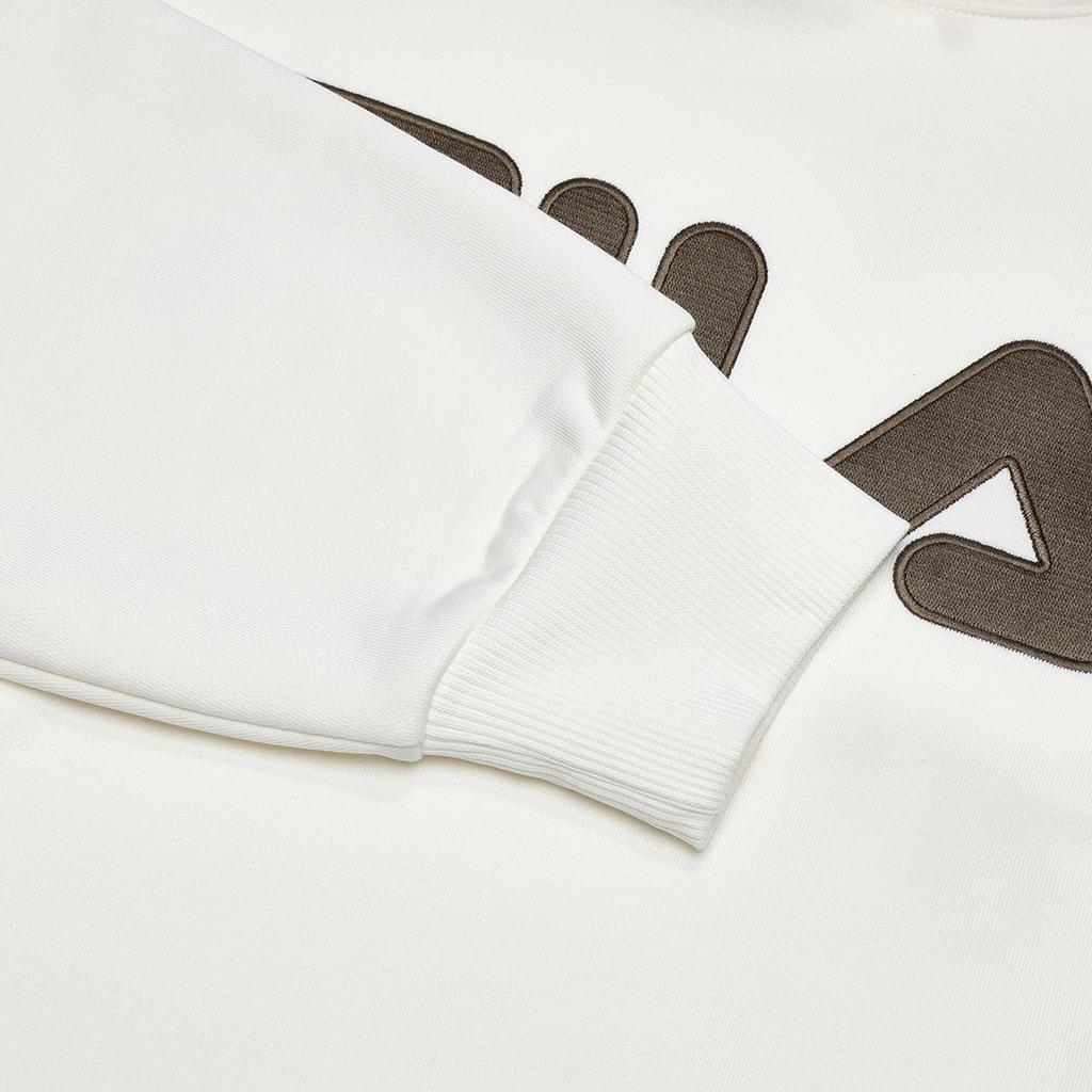 New FILA Sweatshirt Unisex Porcelain White F51U348297F-IV