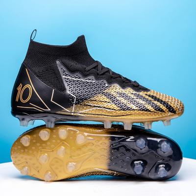 Neue High-Top-Fußballschuhe, Herren und Damen, mit Stollen und langen Stollen, Schuhe für das praktische Training auf Kunstrasen für Schüler