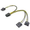 2x PCIe 6Pin Female To 3 Molex IDE 4Pin Graphic Card Power Supply Splitter Cable