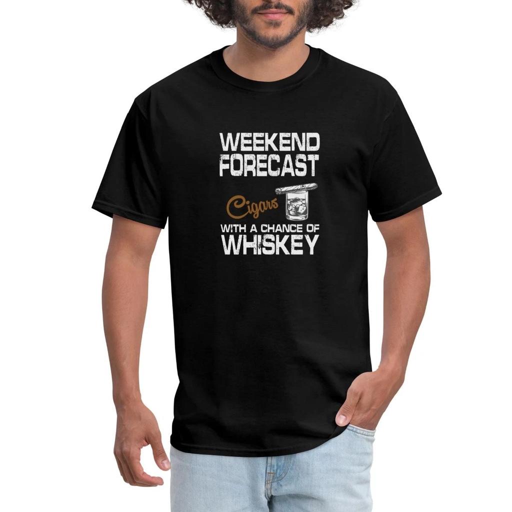 Weekend Forecast Cigars And Whiskey Men's T-Shirt