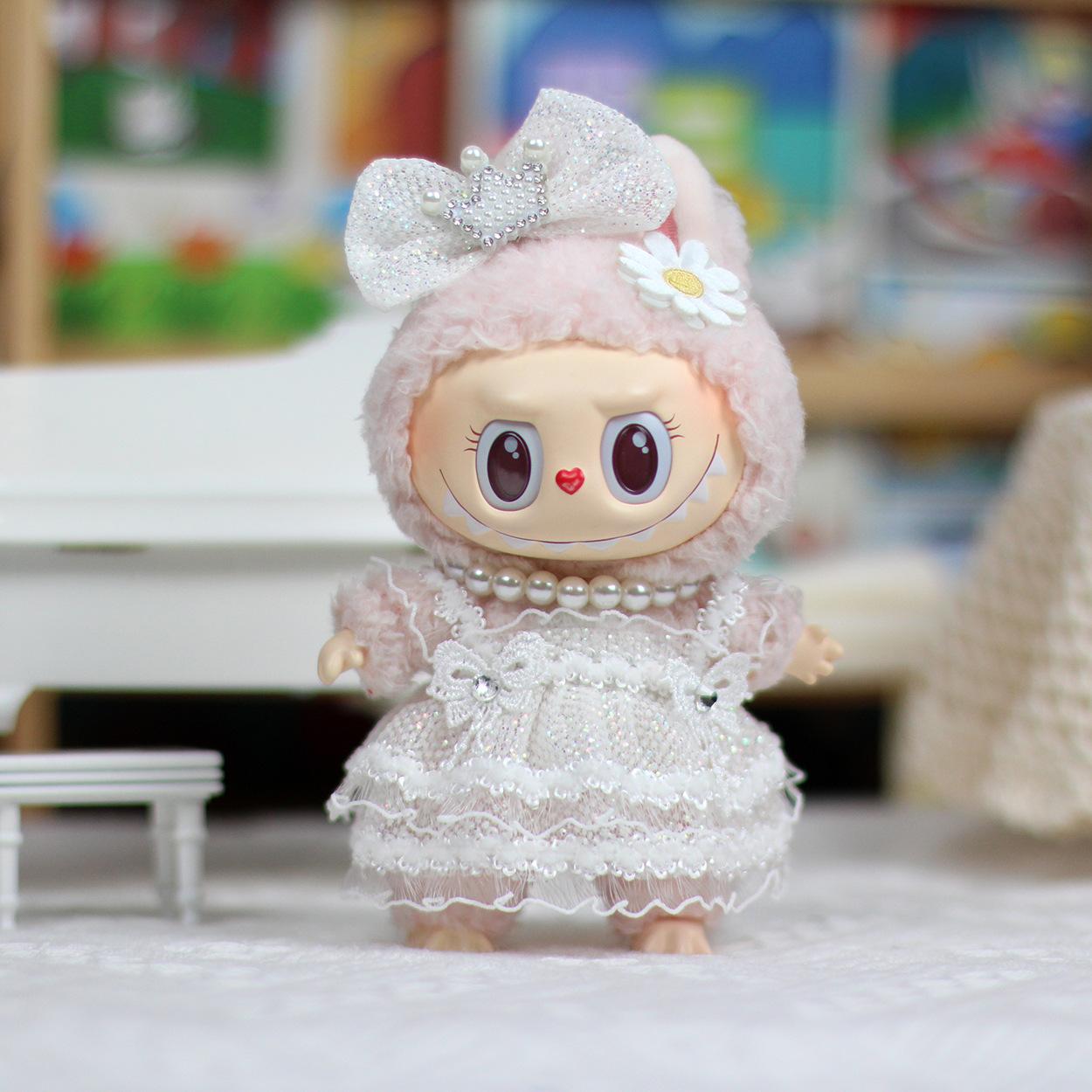 

Одежда для куклы Лабубу Универсальный кулон Изысканная марлевая юбка Одежда для куклы Labubu doll clothes