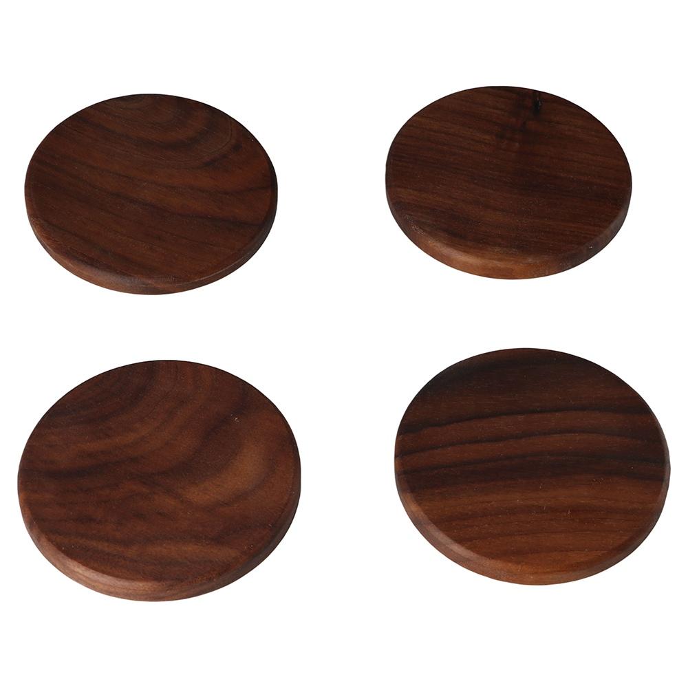 Heat Resistant Round Home Decor Tableware Tea Walnut Wood Bowl mat Placemats Dish Pad Cup Pad