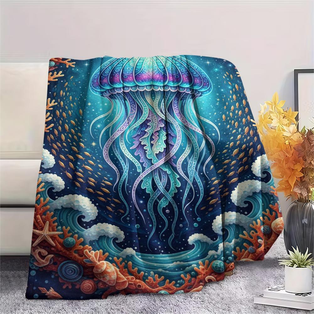Colorful Starry Sky Sailing Print Flannel Blanket,High quality Comfortable for All Seasons,Home Decor,Warmth and Comfort,Perfect for Christmas Gifts
