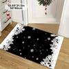 1 Stück Schneeflockenmuster Fußmatte Modern Küche Polyester Teppich Rutschfest Bunt Innen Teppich, Für Zuhause Badezimmer Schlafzimmer Wohnzimmer Dekor