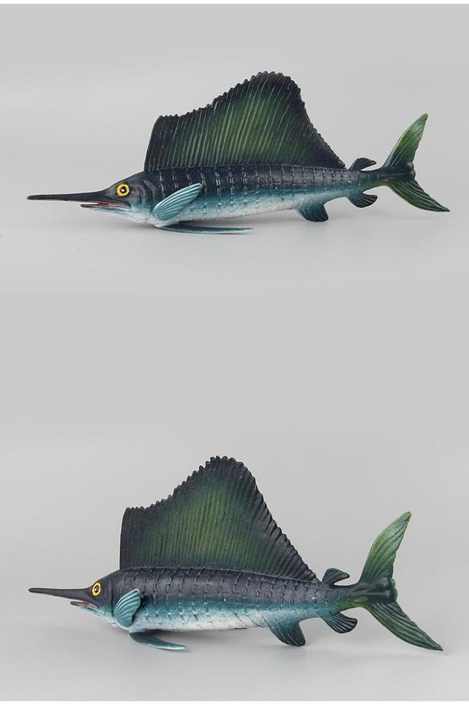 [Nekogami-yama] Sailfish, Sea Fish, Shore, Figure, Model, Miniature, Ornament, Interior Decor, Collector's Item (Large)