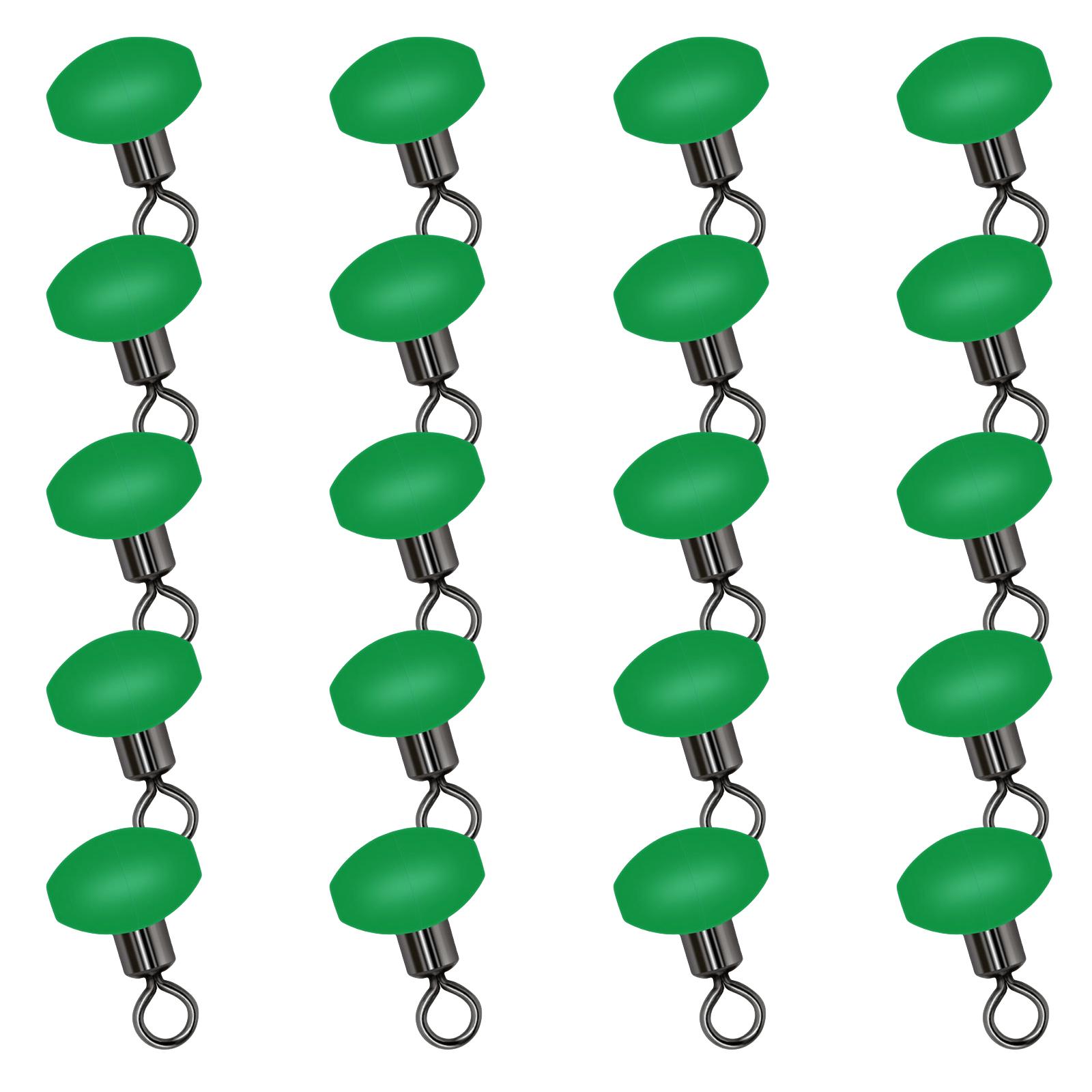 

Cross Line Fishing Swivels & Beads T Shape Rolling Swivels Fishing Hook Connector Fishing Terminal Tackle Glow in Dark зелёный