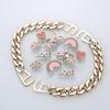 Golden Rabbit Jibbitz Chain for Crocs - DIY Shoe Decoration Buckle Clasp Flower