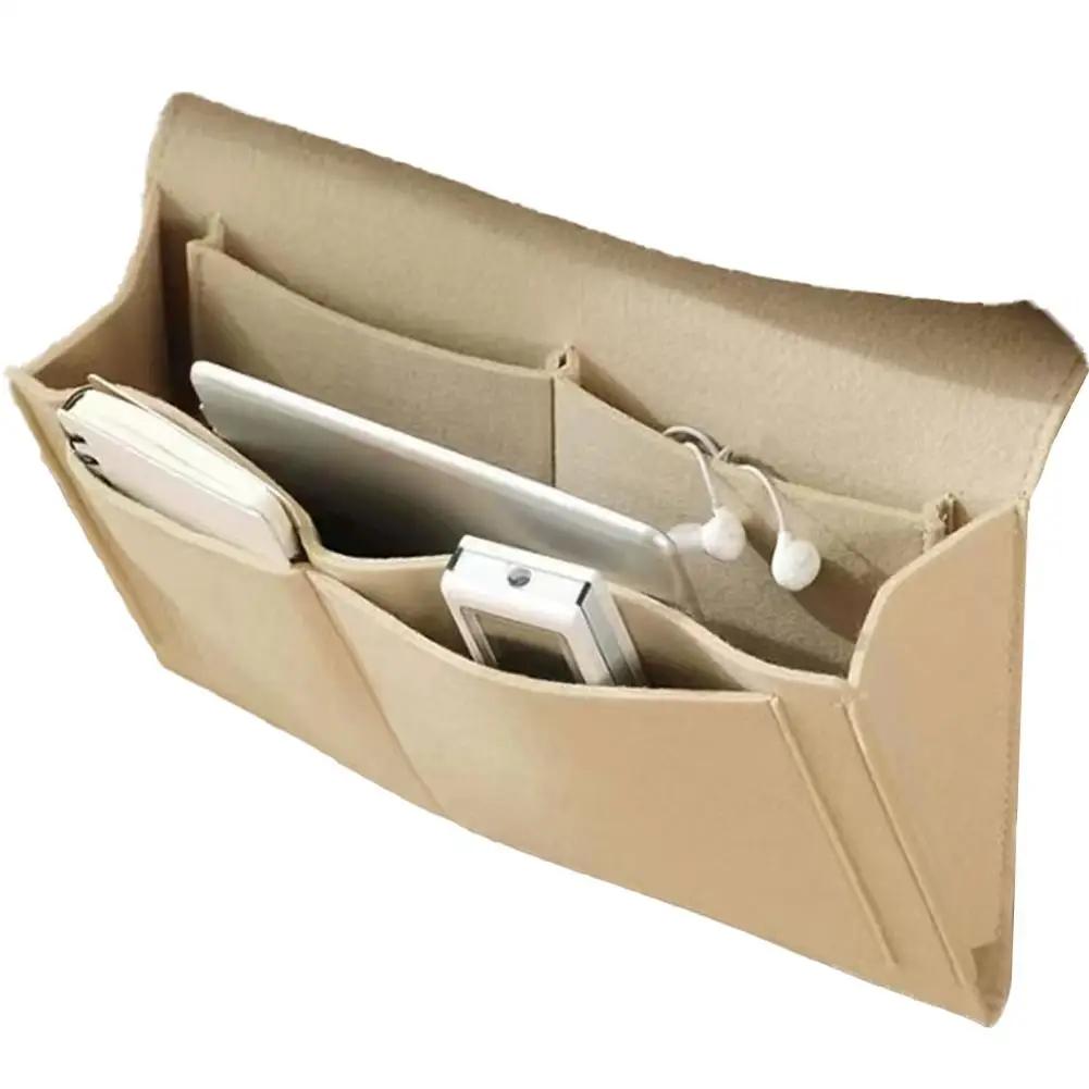

Felt Bedside Hanging Organizer - Wall-Mounted Storage Pockets for Headboards, Keep Your Nightstand Tidy G1V8