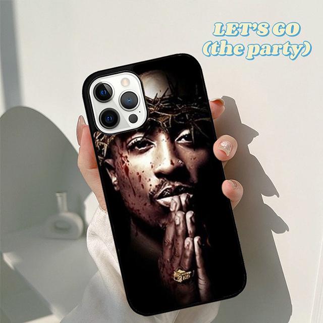 Hiphop Rap Singer 2Pac Tupac Shakur Phone Case Cover for iPhone 17 Air 16 16e 15 12 11 13 14 Pro Max Plus Coque