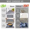 Two Counter Silicone Dish Drying Mats - Extra Large, 24" X 18" (61 X 45.7cm) - Set of 2 Flexible Rubber Drying Mats, Heat-Resistant Silicone Trivets,