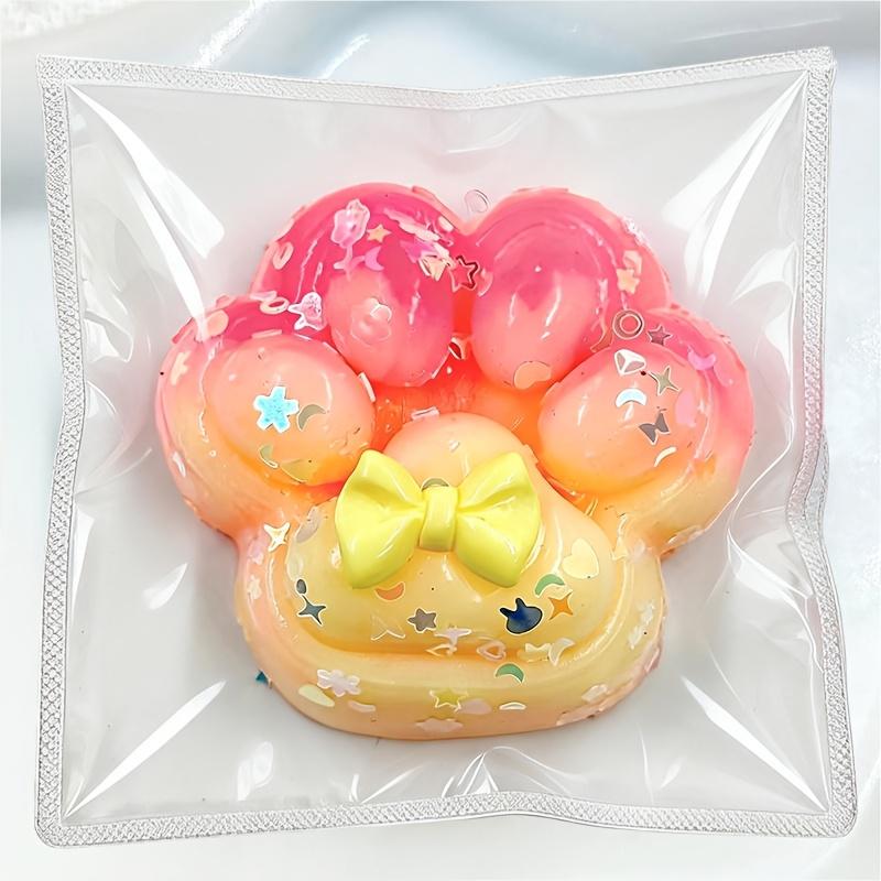 

Slow Rising Cat Paw Squeeze Toy TPR Soft Jelly Fidget Stress Relief Gift For Office Desk Holiday красный