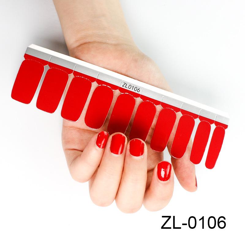 New 20 Nail Stickers Solid Color Nail Stickers Maternity Nail Stickers Fake Nails