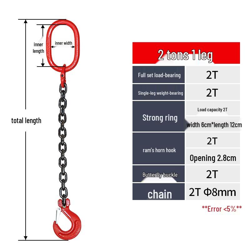 G80 Manganese Steel Chain Sling with Hook and Shackle for Lifting and Overhead Crane Operations