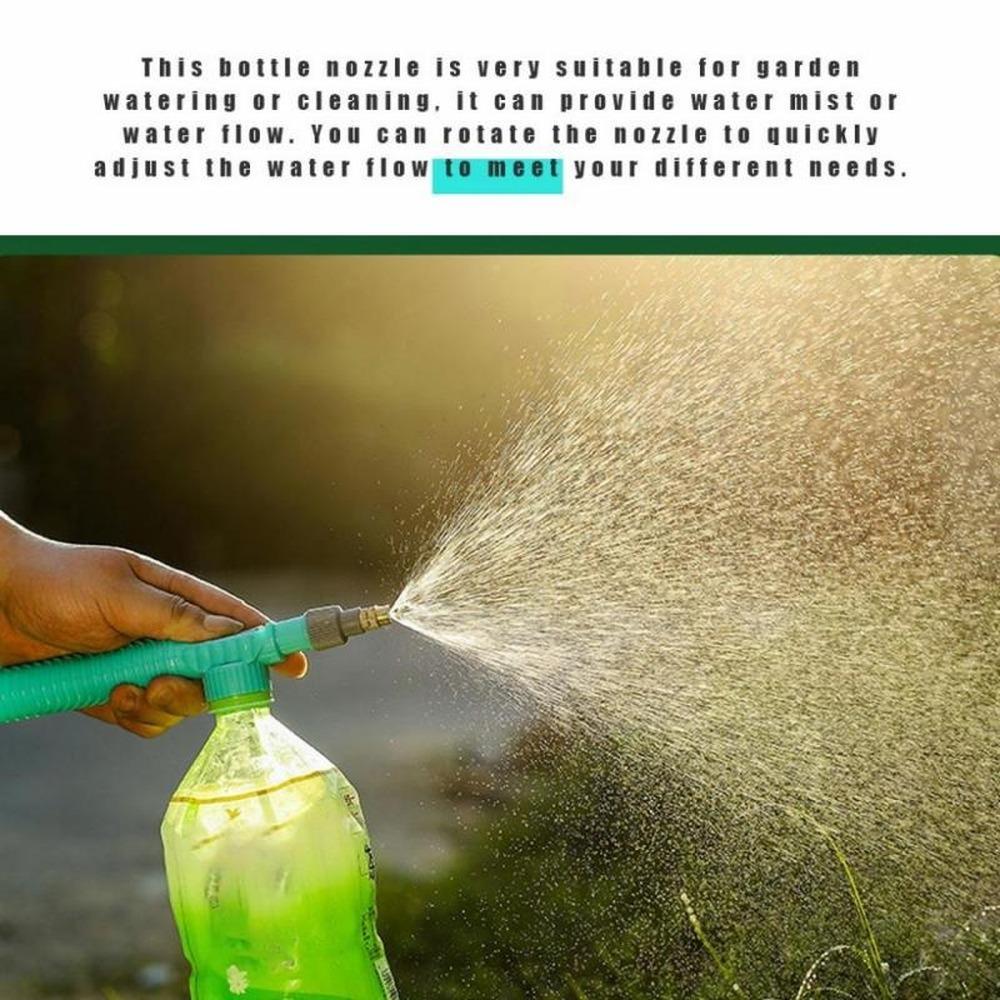 Verstellbarer Manueller Hochdruck-Luftpumpe Sprüher Getränkeflasche Sprühkopf Düse Einfacher Sprüher Gartenbewässerungswerkzeug