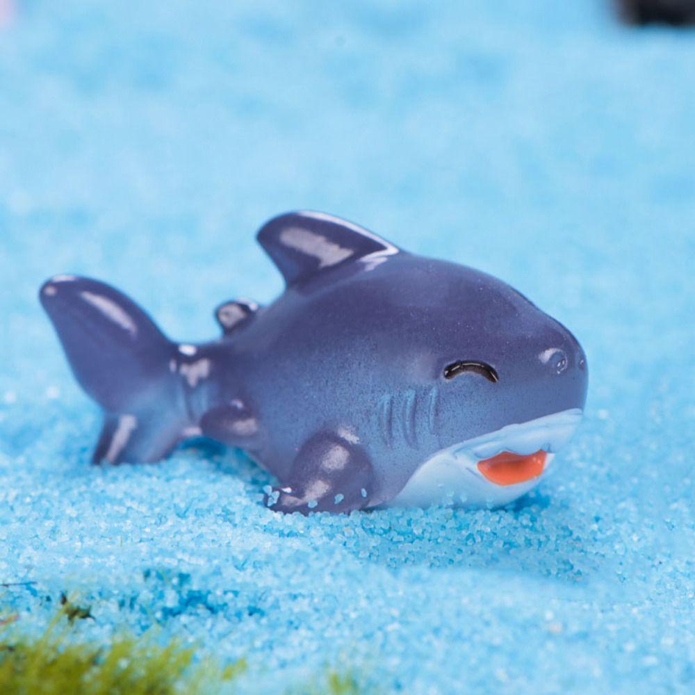DIY Cartoon Fish Statue Resin Mini Sealife Models Gift Miniature Marine Animal Figurines