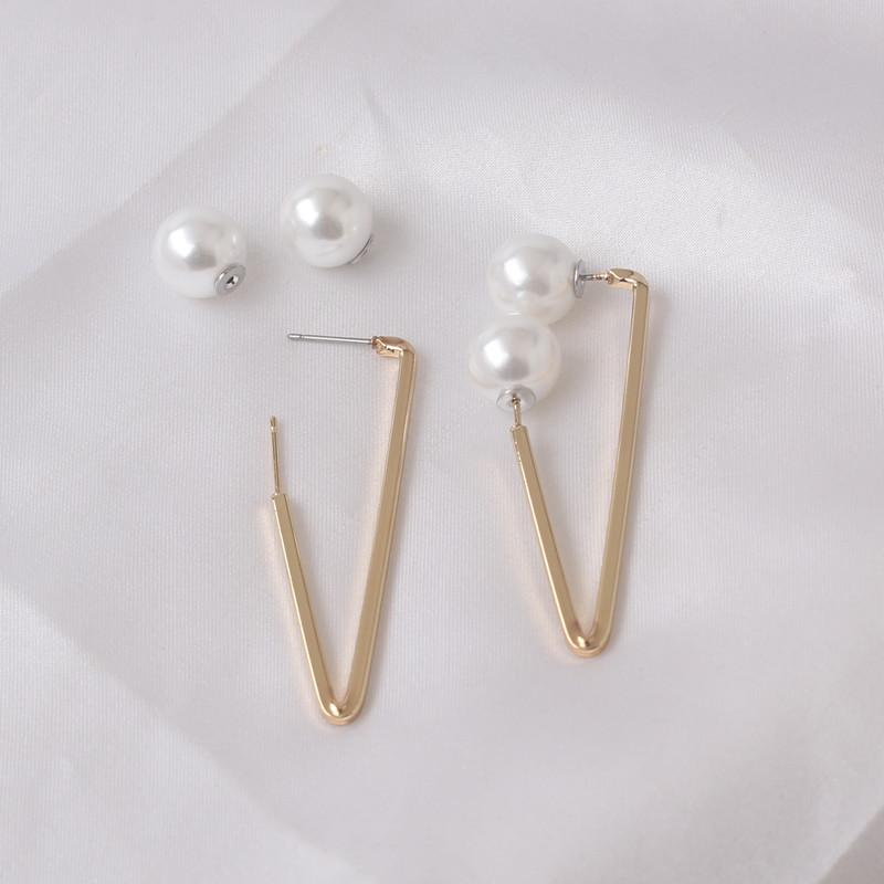Simulated Pearl Women Dangle Earrings Korean Elegant Crystal Wedding Jewelry Party Gifts Boucles D'oreilles