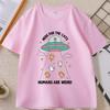 Funny Cat TShirt Here for The Cats HuUnisexs Are Weird Tshirt Vintage Cartoon Tee Alien UFO Cat Lover Graphic Unisex T Shirt