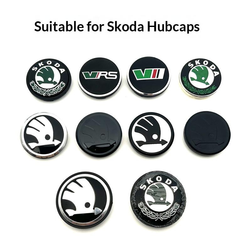 DZXB5 4Pcs 56mm 65mm Wheel Center Caps for Skoda V VRS Octavia Rapid Fabia Superb Plastic Car Wheel Hub Covervrs