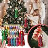 16Pcs Colorful Angel Ornaments - 4.7inch Artificial Wooden Flat 2D Angel Hanging Gift Tags, Party and Home Decorations