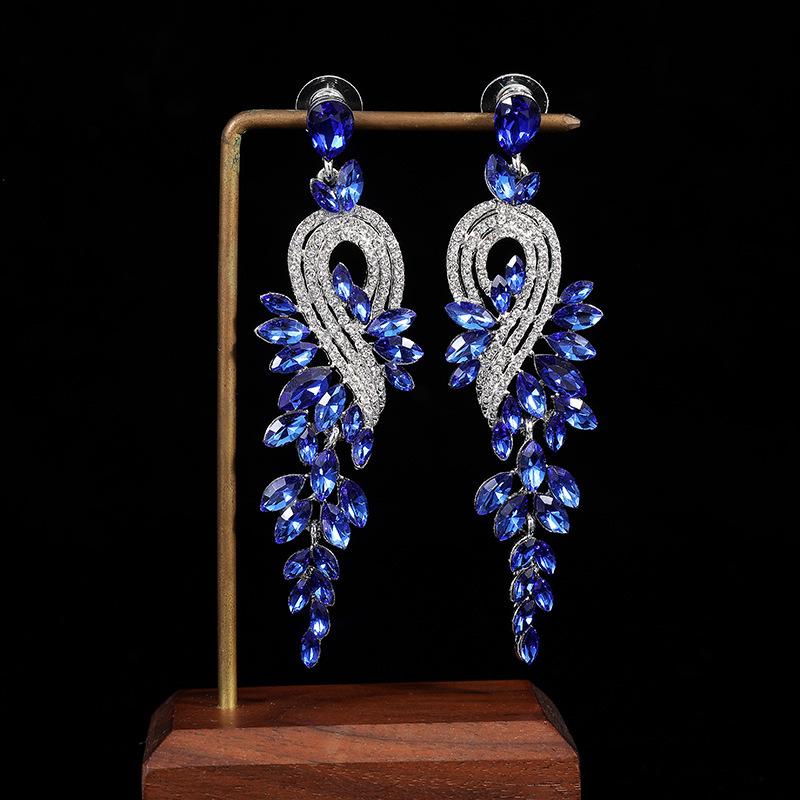 

Новые ретро многоцветные серьги с узором феникса на выбор, серьги-пусеты с бриллиантами в виде листа, музыкальной ноты, капли воды