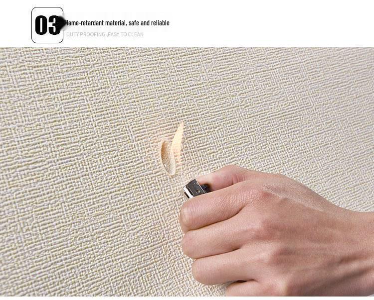 3D Self-Adhesive Linen Wallpaper: Thickened, Moisture-Proof, Light-Blocking, Thermal Insulation, Fire Retardant Aluminum Foil.