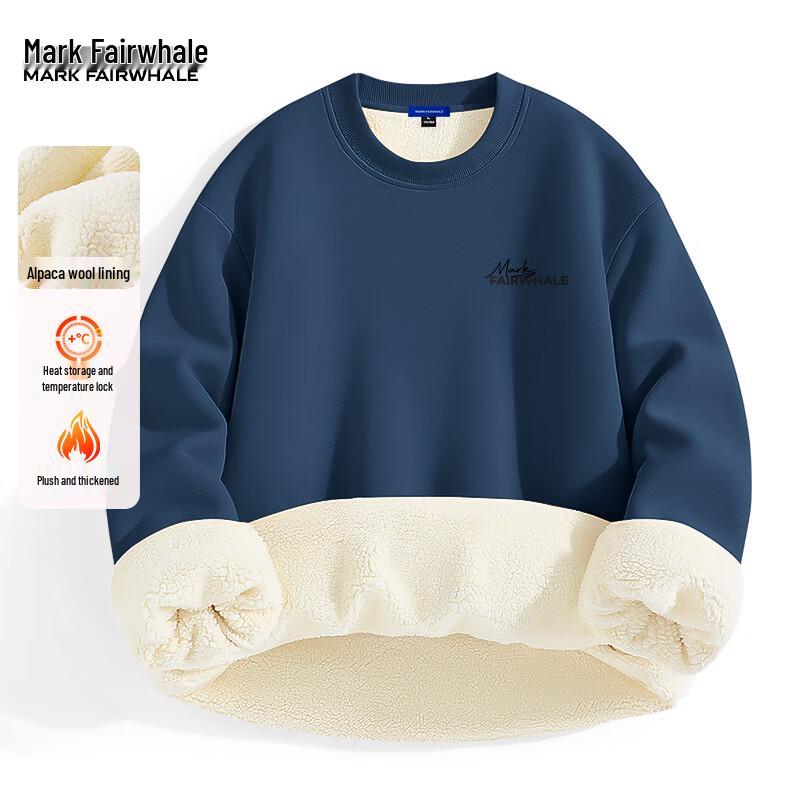 Mark Fairwhale Men's Heavyweight Fleece-Lined Round Neck Sweatshirt