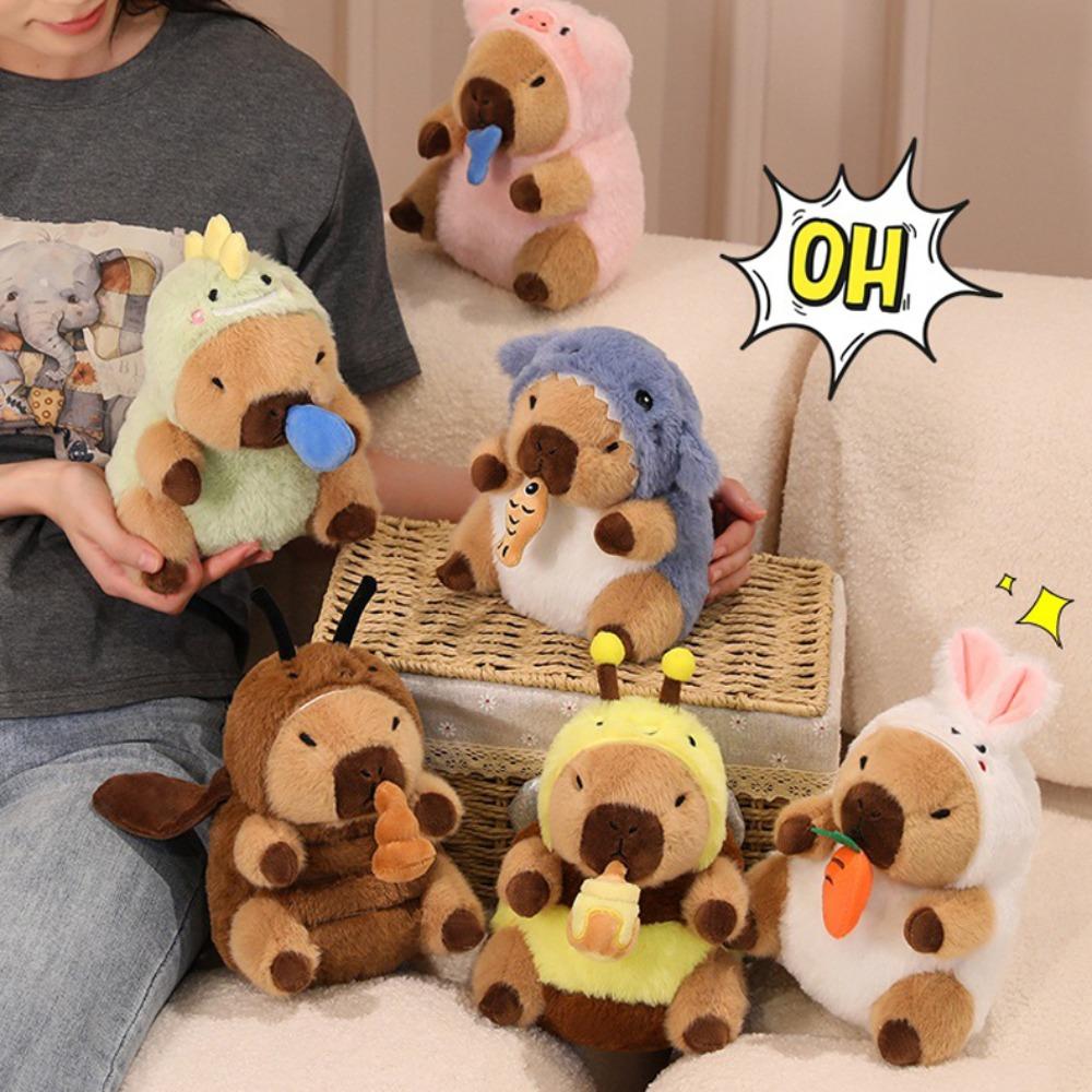 Fluffy Capybara Plush Toy Soft Capybara Stuffed Doll Creative Capybara Plush Doll  Children Girl