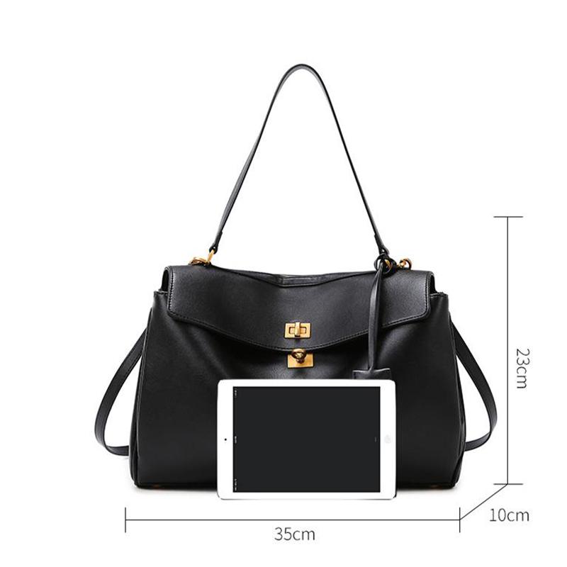 Bolso Tote de Gran Capacidad de Alta Calidad Bolso de Mano Elegante de Cuero Suave Bolso Versátil de Color Sólido para el Trabajo Bolso Cuadrado Popular Exquisito