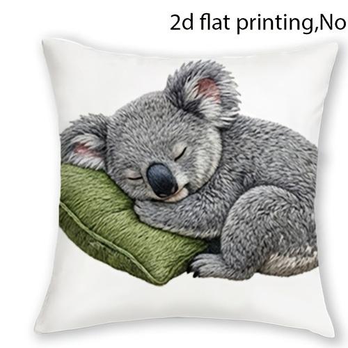 1/4 Stück Niedliche Koala Kissenbezüge Gemütliche Weiche Tier-Themen Kissenhüllen für Heimdekoration Kissenbezug