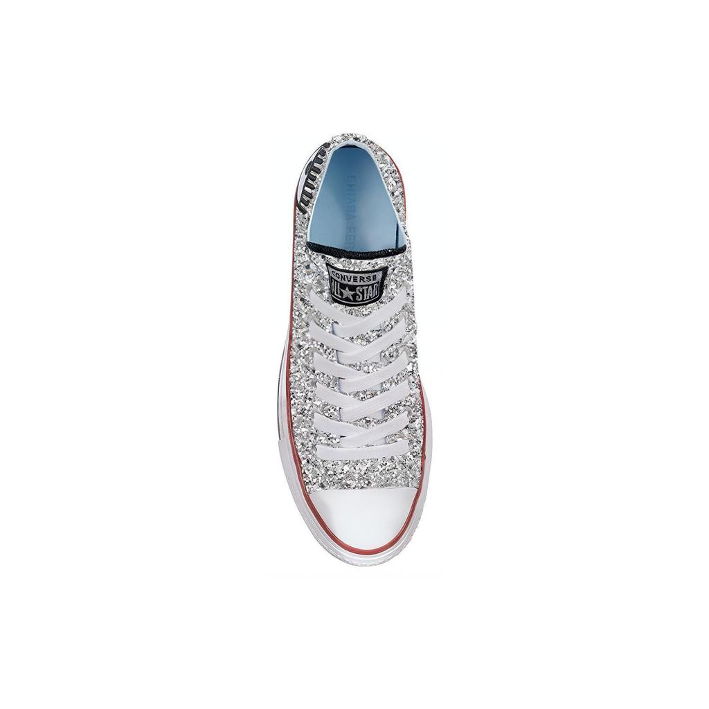 Chuck Taylor All Star Chiara Ferragni x Chuck Taylor All Star Wmns Converse Lift Ox 'Silver Red' Women's 563833C