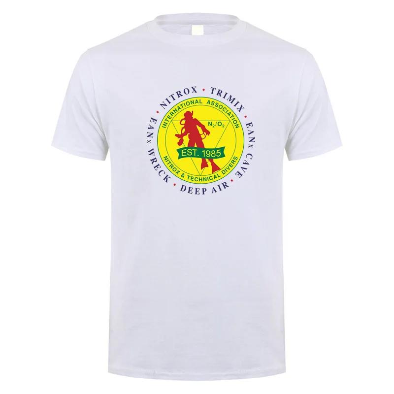 International Association of Nitrox and Technical Divers T Shirt Summer Cotton Short Sleeve Diving T-shirts Mans Gift Tees