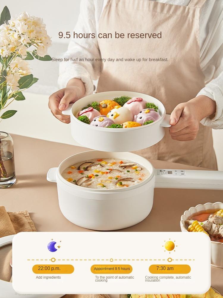 1600ML 220V Electric Cooking Pot Household Mini Frying Pan Home Non-stick Electric Hot Pot Multi Cooker