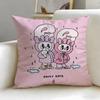 cartoon character Esther Bunny Pink Cushion Cover Soft & Easy-Wash Pillow Case – Versatile for Couch, Bed, Travel and Office
