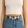 Vintage Leopard Print Belt Punk Style Y2k Waist Belt Personality Rivet Waist Belt  Spicy Girls
