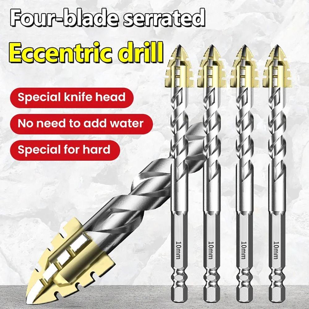 1Pcs Hexagonal Handle Tile Drilling Tool Eccentric Drill  for Glass Masonry Ceramic Iron Plates