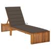 Day and Night - Day and Night Lounger with Solid Acacia Wood Cushion