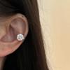 1 Pair Trendy Earring Jewelry Silver Round Zircon Earrings For Women Prevent Allergy Party Accessories Gift