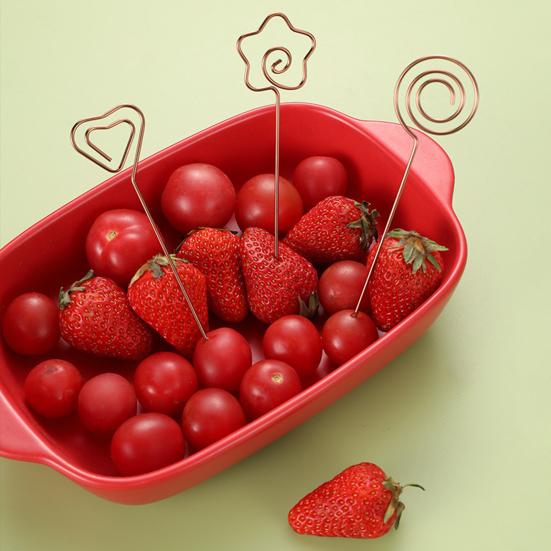 Drink Picks Heat Resistant Long-lasting Decorative Multi Shapes Reusable Fruit Stick