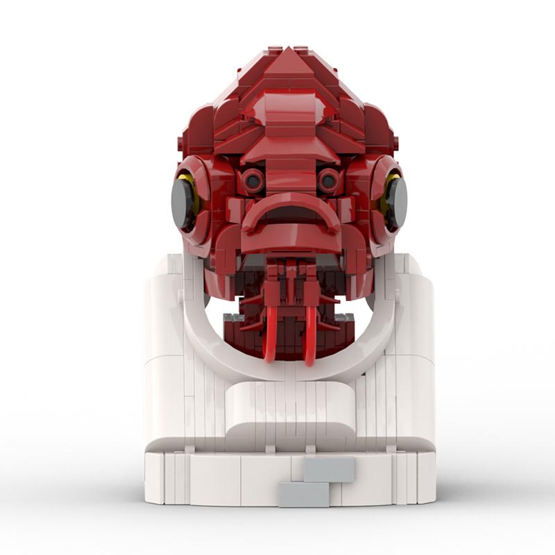 Buildmoc Space Wars Admiraled General Ackbareds Bust MOC Set Building Blocks Kits Toys for Children Kids Gifts Toy 325PCS Bricks