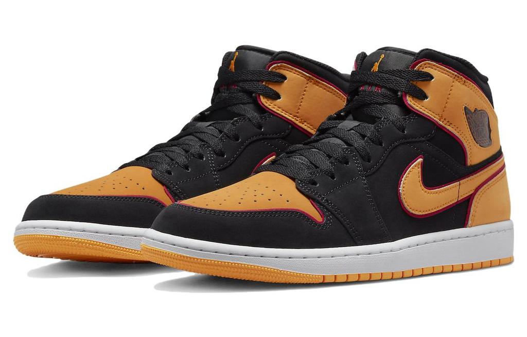 Jordan 1 Mid Fat Tongue Black Orange