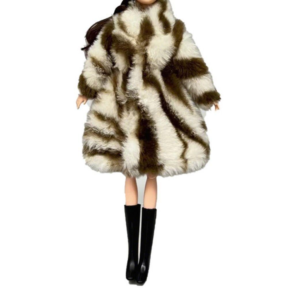 Mini For Baby 30cm Doll Warm Clothes Soft Winter Fur Coat