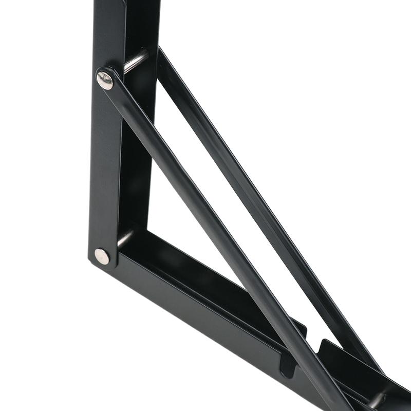 1/2Pcs Cold Rolled Steel Collapsible Shelf Heavy Duty Triangle Folding Angle Shelf Bracket For Table Work Bench Wall Mounted