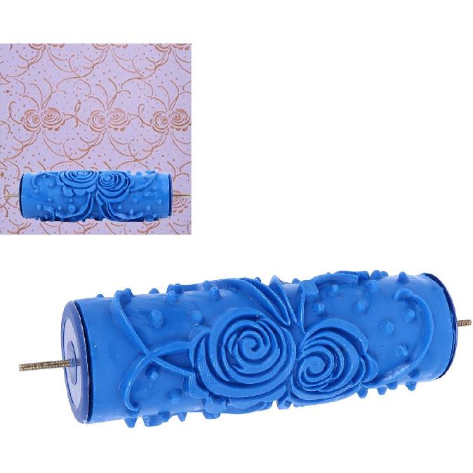 

Yosoo 5-дюймовый резиновый валик для узорной краски для DIY, красивые узоры, художественный текстурный валик для стен, потолка, мебели, моющийся, многоразовый, синий (ZZ0077 Цветок)