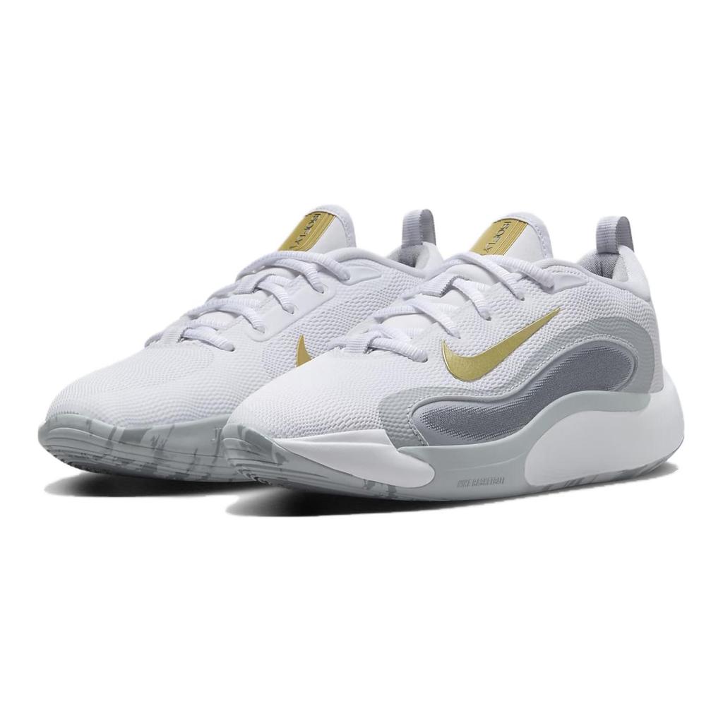 Nike IsoFly GS White Grey Gold Kids Sneakers Cool-Grey Wolf-Grey Metallic-Gold-Star FN4384-100