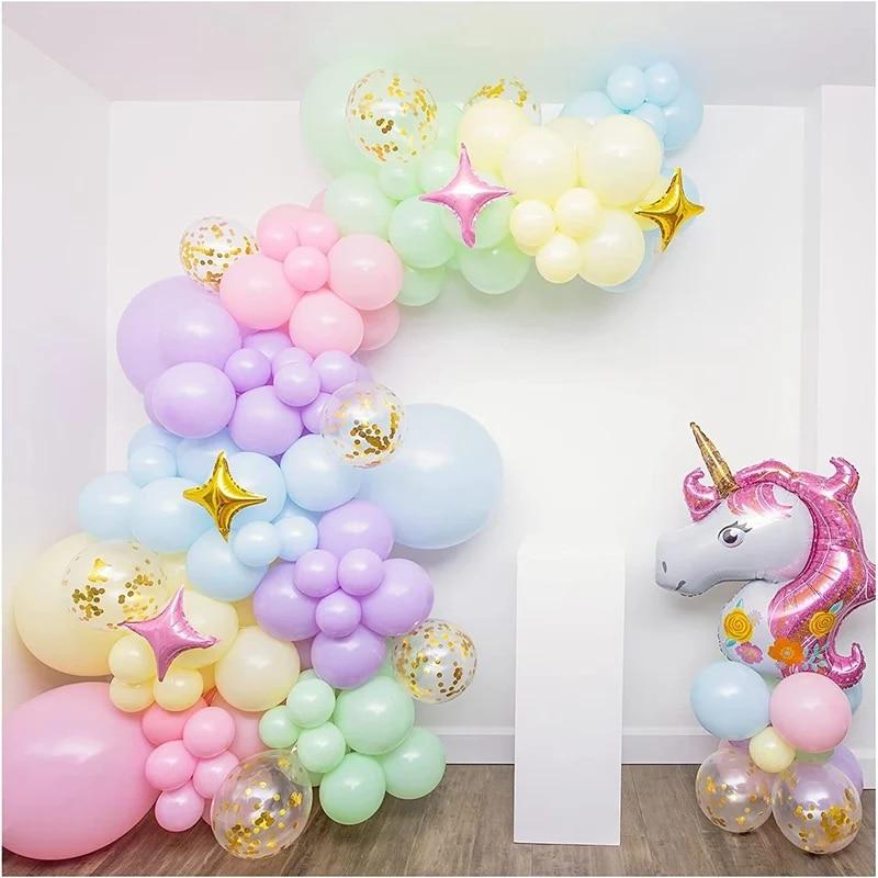 

140Pcs/Set Rainbow Macarone Balloon Garland Arch Kit Wedding Birthday Party Background Decoration Baby Shower Decor