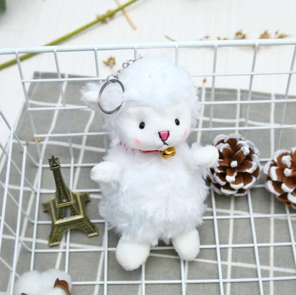 12cm Lamb Keychain Plush Toy Pendant Cute Lady Baby Pendant Cartoon Sheep Baby Birthday Christmas Gift For Children -4